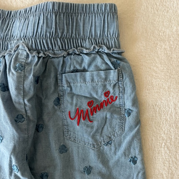 NWT DISNEY Minnie Mouse Wide Leg Denim Pants girls size 5/6 - Picture 7 of 9
